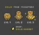 Monstres de la mine d'or