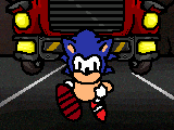 Sonic contre camion